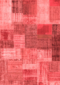 Patchwork Red Transitional Rug, con541red