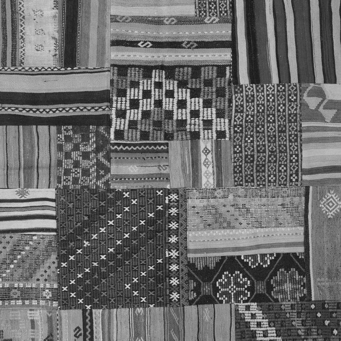 Patchwork Gray Transitional Rug, con542gry