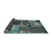 Sideview of Patchwork Light Blue Transitional Rug, con542lblu