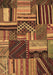 Patchwork Brown Transitional Rug, con542brn