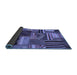 Sideview of Patchwork Blue Transitional Rug, con542blu