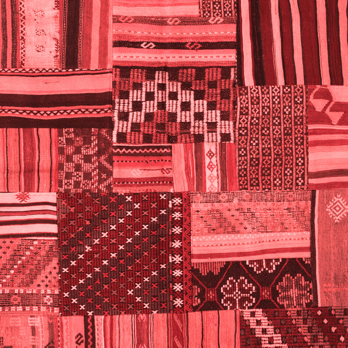 Patchwork Red Transitional Area Rugs