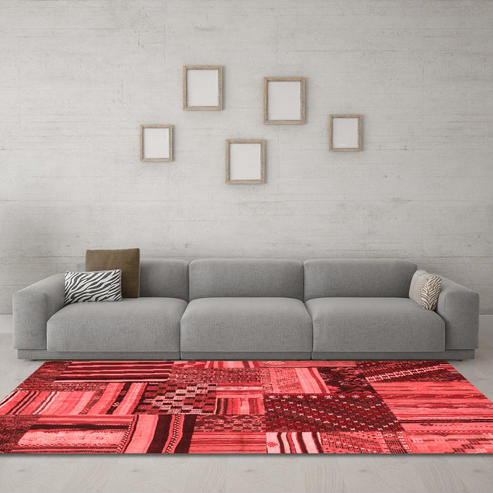 Transitional Red Washable Rugs