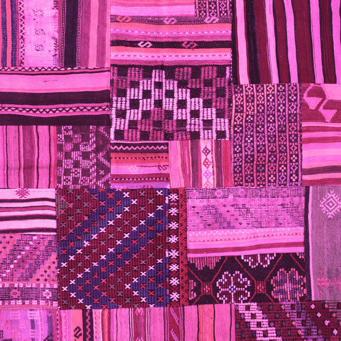 Patchwork Pink Transitional Rug, con542pnk