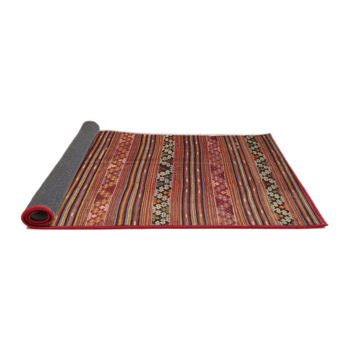 Thickness of Contemporary Red Oriental Rug, con543