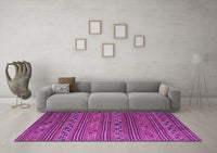 Machine Washable Oriental Purple Traditional Rug, wshcon543pur