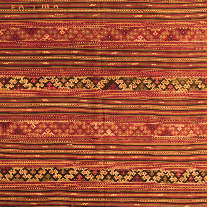 Serging Thickness of Machine Washable Oriental Orange Traditional Area Rugs, wshcon543org