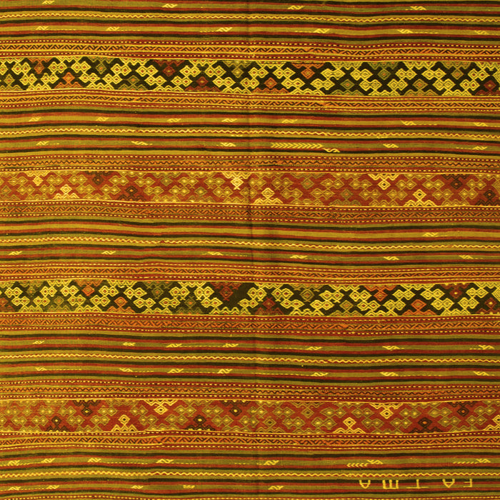 Oriental Yellow Traditional Rug, con543yw