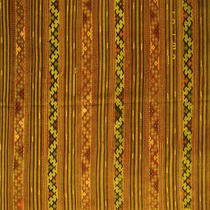 Square Oriental Yellow Traditional Rug, con543yw