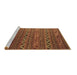 Sideview of Machine Washable Oriental Brown Traditional Rug, wshcon543brn