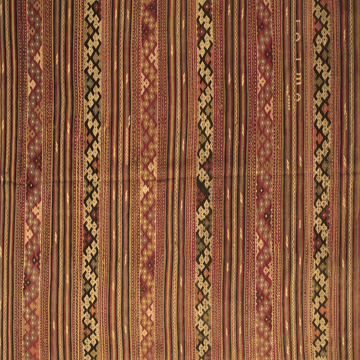 Square Machine Washable Oriental Brown Traditional Rug, wshcon543brn