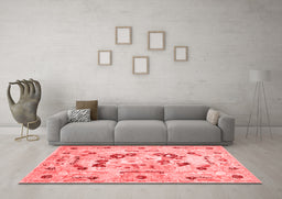 Contemporary Red Washable Rugs