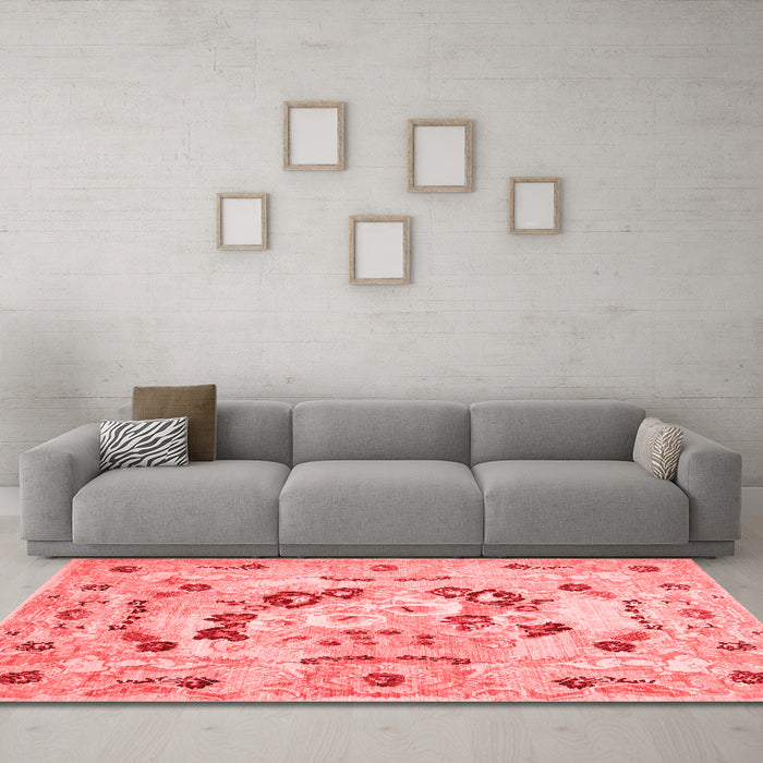 Contemporary Red Washable Rugs
