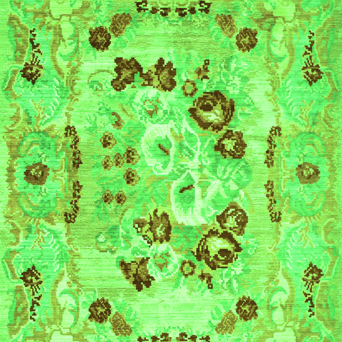 Abstract Green Contemporary Rug, con544grn