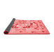 Abstract Red Contemporary Area Rugs