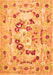 Serging Thickness of Machine Washable Abstract Orange Contemporary Area Rugs, wshcon544org