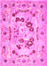 Abstract Pink Contemporary Rug, con544pnk