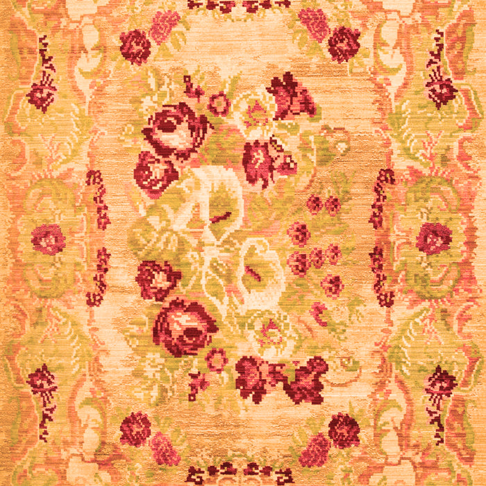 Abstract Orange Contemporary Rug, con544org