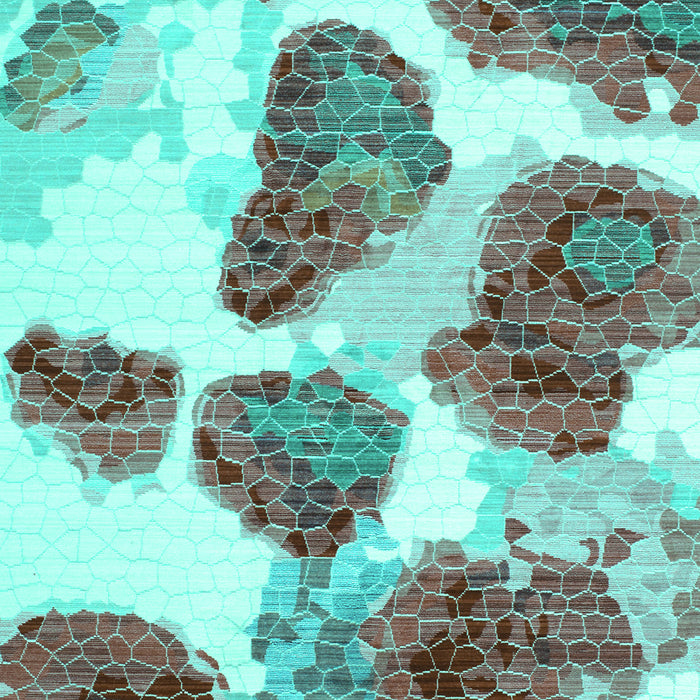 Machine Washable Abstract Turquoise Contemporary Area Rugs, wshcon545turq