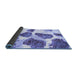 Sideview of Abstract Blue Contemporary Rug, con545blu