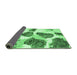 Sideview of Abstract Emerald Green Contemporary Rug, con545emgrn