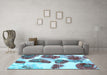 Machine Washable Abstract Light Blue Contemporary Rug in a Living Room, wshcon545lblu