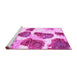 Sideview of Machine Washable Abstract Pink Contemporary Rug, wshcon545pnk