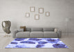 Machine Washable Abstract Blue Contemporary Rug in a Living Room, wshcon545blu