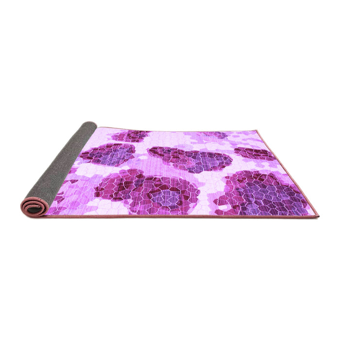 Sideview of Abstract Purple Contemporary Rug, con545pur