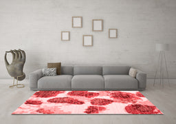 Contemporary Red Washable Rugs