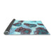 Sideview of Abstract Light Blue Contemporary Rug, con545lblu