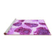 Sideview of Machine Washable Abstract Purple Contemporary Area Rugs, wshcon545pur