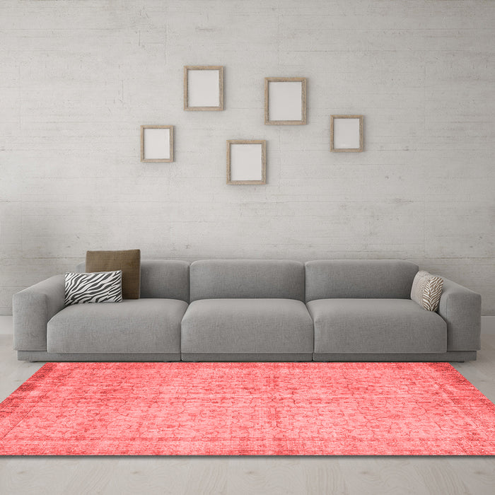 Contemporary Red Washable Rugs