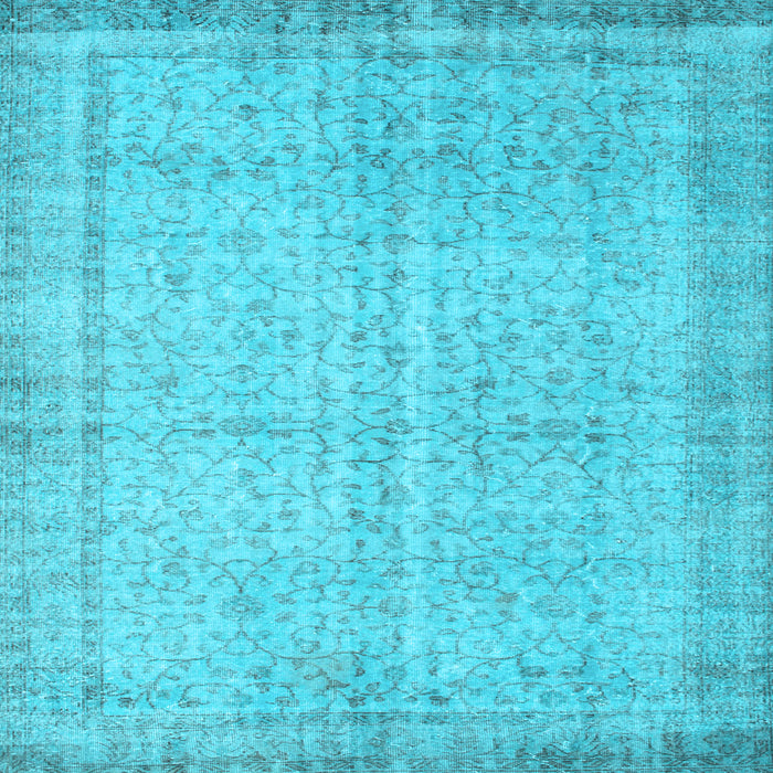 Square Machine Washable Abstract Light Blue Contemporary Rug, wshcon546lblu