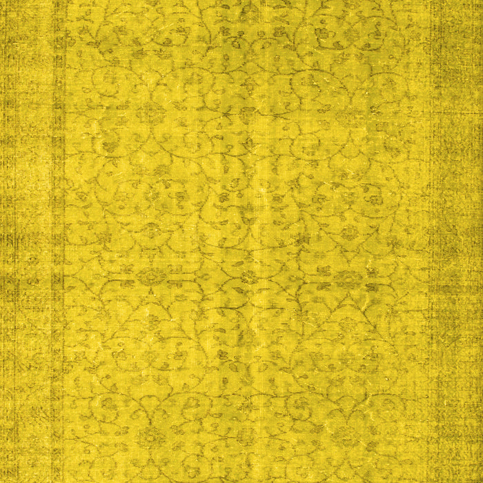 Machine Washable Abstract Yellow Contemporary Rug, wshcon546yw