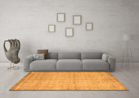 Machine Washable Abstract Orange Contemporary Rug, wshcon546org