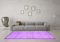 Machine Washable Abstract Purple Contemporary Rug, wshcon546pur