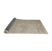 Thickness of Contemporary Dark Almond Brown Modern Rug, con547