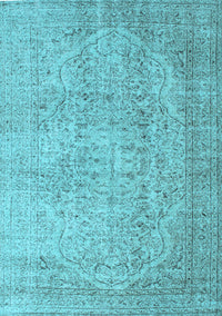 Abstract Light Blue Contemporary Rug, con547lblu