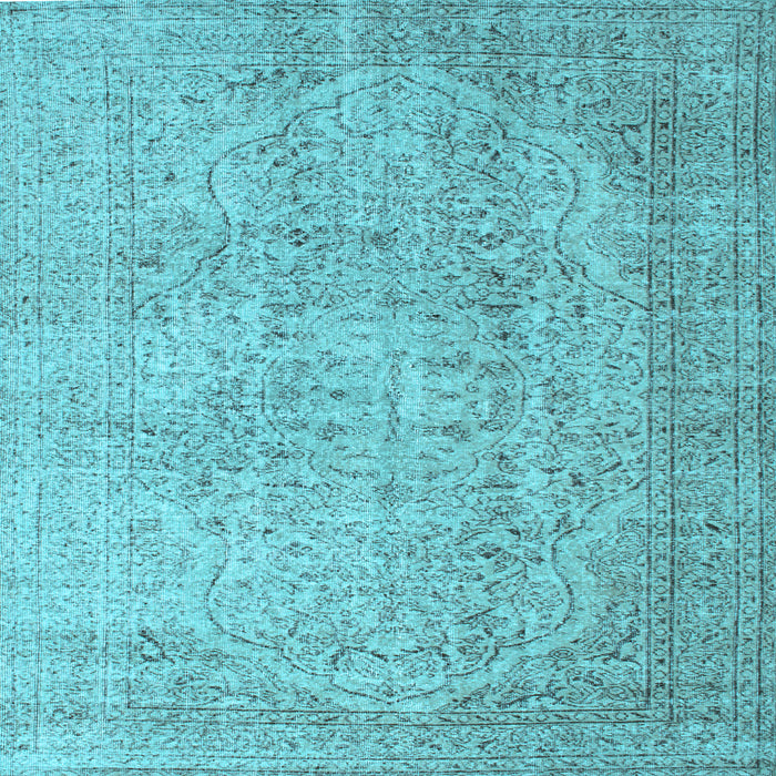 Square Abstract Light Blue Contemporary Rug, con547lblu