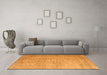 Machine Washable Abstract Orange Contemporary Area Rugs in a Living Room, wshcon547org