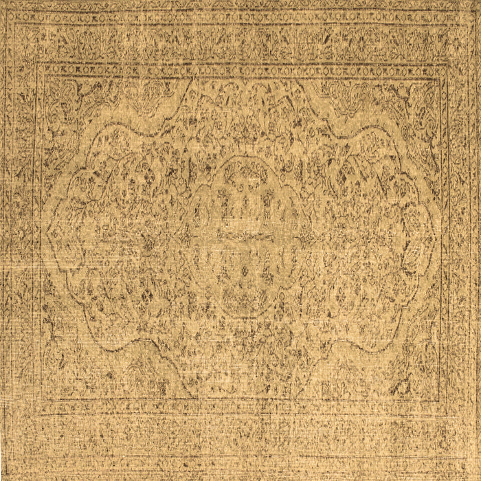 Square Machine Washable Abstract Brown Contemporary Rug, wshcon547brn