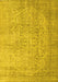 Abstract Yellow Contemporary Rug, con547yw