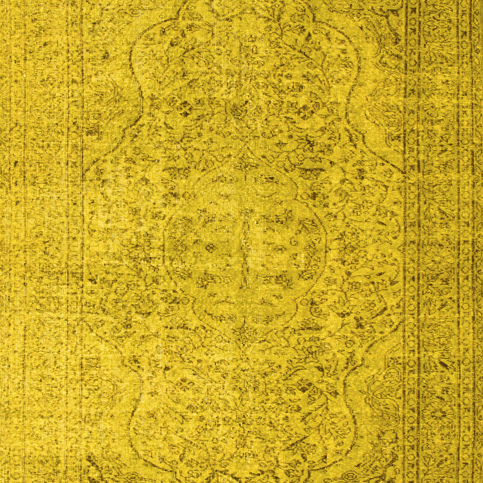 Abstract Yellow Contemporary Rug, con547yw