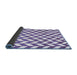 Sideview of Abstract Blue Contemporary Rug, con548blu