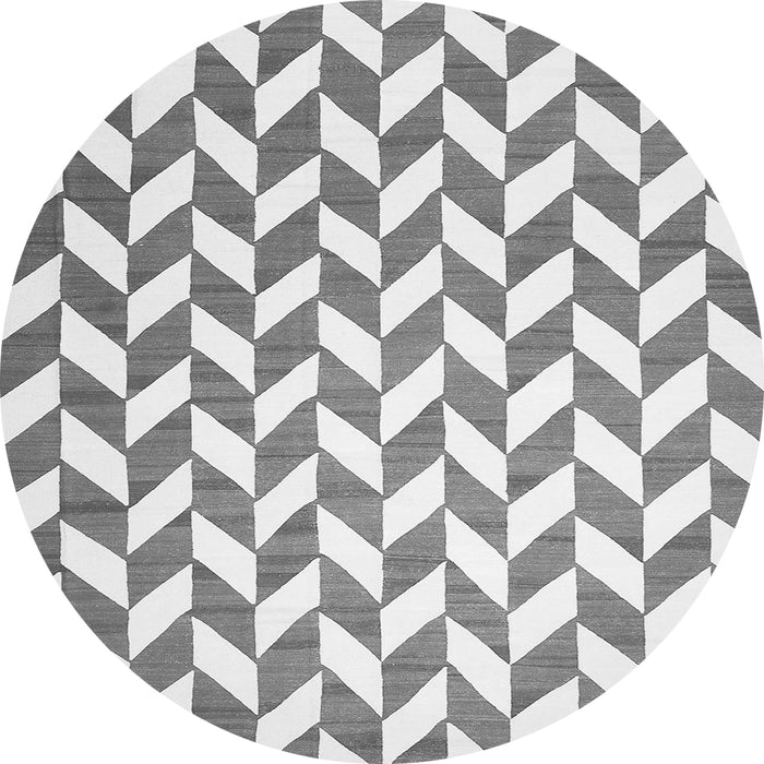 Square Abstract Gray Contemporary Rug, con548gry