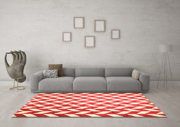 Machine Washable Abstract Orange Contemporary Area Rugs in a Living Room, wshcon548org