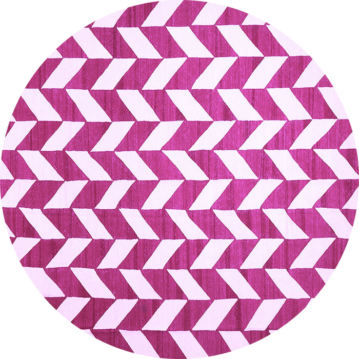 Round Machine Washable Abstract Purple Contemporary Area Rugs, wshcon548pur