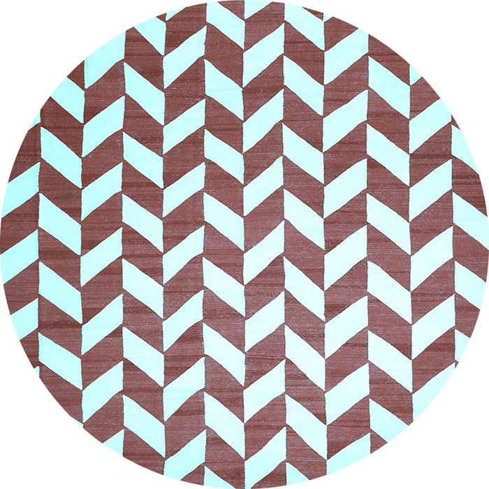 Round Machine Washable Abstract Light Blue Contemporary Rug, wshcon548lblu