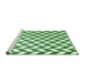 Sideview of Machine Washable Abstract Emerald Green Contemporary Area Rugs, wshcon548emgrn